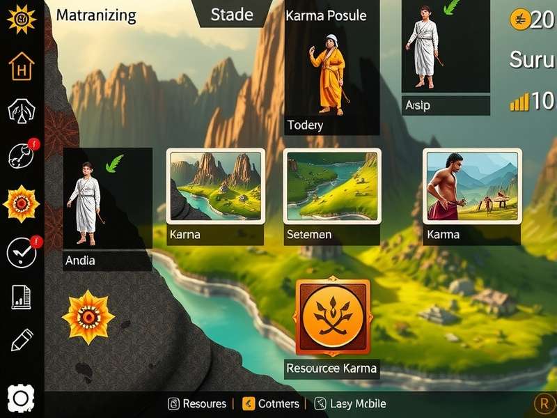 Holy Ascent Expedition gameplay screenshot showing mystical Indian landscapes